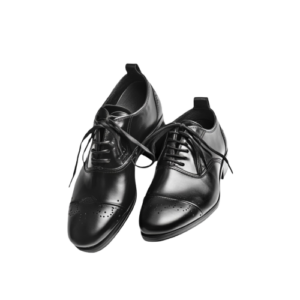 Derby dress shoes in black leather